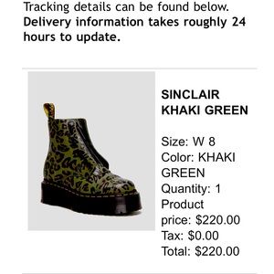 Doc Martens Women’s Sinclair Khaki Green EU 39 US 8 preowned